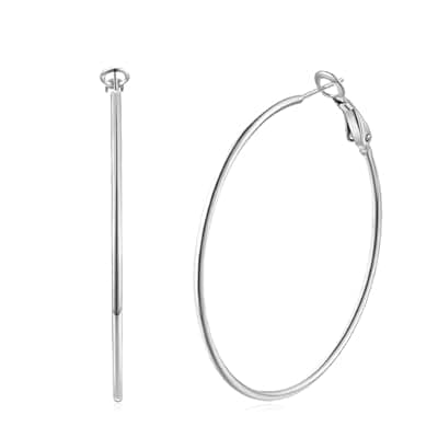 [XIUQILAI] XIUQILAI 14K Gold Plated 925 Sterling Silver Posts large Hoop Earrings for Women, Hypoallergenic Big Hoop Earrings Lightweight Jewelry for Women 30/40/50/60/70MM
