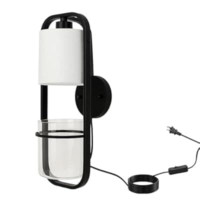 [BRITEWAVE] BRITEWAVE Wall Mounted Hydroponic Plant Grow Light, Indoor Hydroponic Plant Vase with LED Light,Suitable for Home Office,Living Room Wall Decoration, Ideal Gift for Housewarming and Holidays