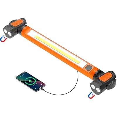 [wokelux] Mechanic Work Light, wokelux 3000LM LED Work Light, 5200mAh Rechargeable Magnetic Work Light, Underhood Cordless Work Lights with Hooks for Mechanics Inspection Workshop Emergency