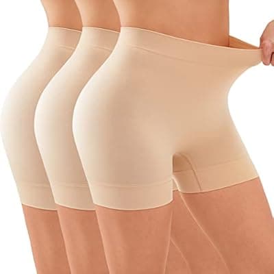 [YADIFEN] YADIFEN 3 Pack Slip Shorts for Women Under Dress, Anti Chafing Underwear Seamless Shaping Boyshort Panties Comfy Shorts