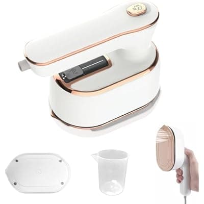 [HFLYJPYW] HFLYJPYW Mini Steam Iron for Clothes, Travel Steamer for Clothes Portable Steamer Travel Iron, Micro Steam Mini Handheld Support Dry And Wet Ironing for Home Travel (White)