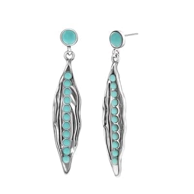 [BAYLAY] BAYLAY Boho Turquoise Earrings for Women-Western Gold Earrings Gold/Silver and Turquoise Jewelry for Women Western Earring Studs Elegant Women's Jewelry Perfect Gifts for Mom Wife Girlfriend