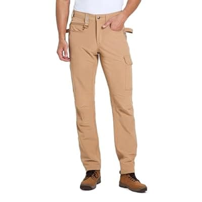 [SKPRO] DURAWERK Men's 4-Way Stretch Cargo Pants, Work Pants, Durable Tactical Pants, Lightweight EDC Hiking Pants for Outdoor