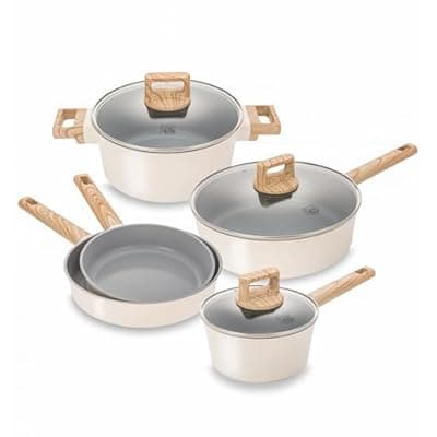[KOCH SYSTEME CS] KOCH SYSTEME CS Nonstick Ceramic Cookware Set, Nonstick Pots and Pans Set with Stay-Cool Handles, Non-toxic Ceramic Kitchen Cooking Set, Induction Compatible Dishwasher Safe, PFAS and PFOA Free
