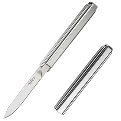 [Mikov] Mikov Small Folding Pocket Knife CUBE: A Precision EDC Tool in 440A Stainless Steel for Superior Elegance, Functional Utility, and Style. Innovative Opening Mechanism