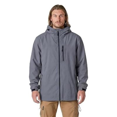 [ACCNUO] ACCNUO Men's Waterproof Rain Jacket Lightweight Rain Coat Men Windbreaker Spring Jacket With Hood for Outdoor Hiking Cycling