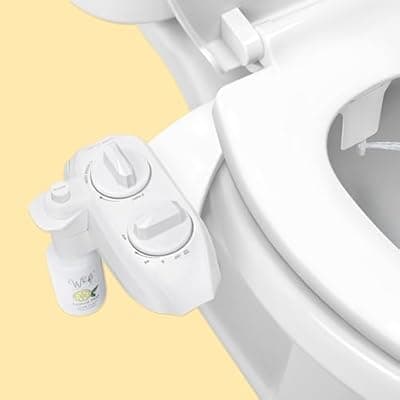 [LUXE Bidet] WHIFT 120 Bidet Single Nozzle, Built-In Deodorizing Spray, Non-Electric Bidet Attachment For Toilet Seat, Easy Slide-In Install, Cold Water, Rear Wash, LUXE Bidet (White)