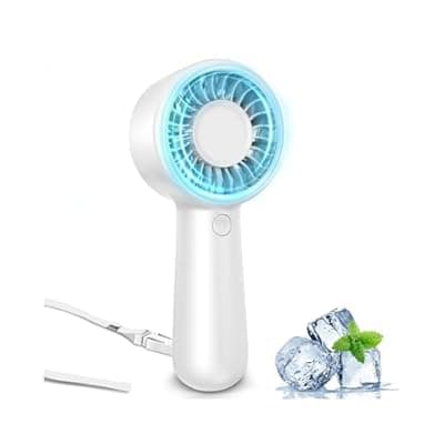 [AUIIAH] AUIIAH Portable Handheld Fan Personal Small Turbo Hand Fan Powerful, Cooling, Lanyard, USB Rechargeable, 5 Speeds, Makeup, Gifts for Women Men, Kid, Mom, Hot Summer, Travel, Sports, Wedding Use
