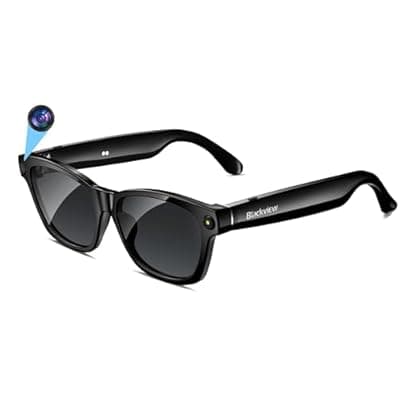 [Blackview] Blackview AI Smart Glasses with 12MP Camera, BT Call/Photo/4K HD Video Recording Glasses with Real-Time Translation, AI Voice Assistant, Object Recognition, Polarized Sunglasses Lenses