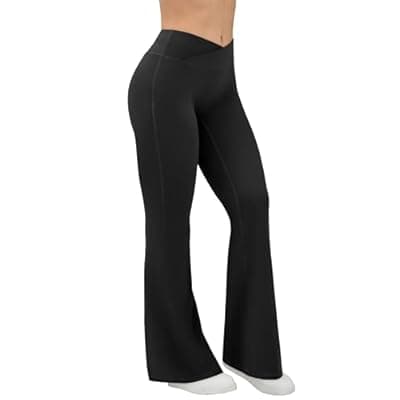 [EUYZOU] EUYZOU Yoga Pants Women High Waist Casual Soft Crossover Straight Leg Bottoms Leggings