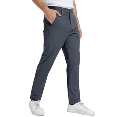 [NATUVENIX] NATUVENIX Golf Pants Men Stretch Work Dress Pants Lightweight 30" Slim Fit Business Casual Pants for Men with Pockets