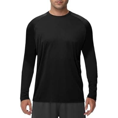 [BOOJO] Long Sleeve Shirts for Men - Quick Dry Moisture Wicking UV UPF Sun Protection T-Shirts for Fishing Workout Swim