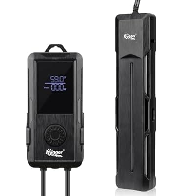 [hygger] hygger Aquarium Heater 500W/800W/1000W,Fish Tank Heater with Danger Warning Automatically Stops Heating System and Digital LED Controller,for Freshwater or Saltwater 60-135 Gallon Tank