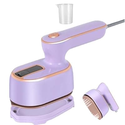 [HFLYJPYW] HFLYJPYW Mini Steam Iron for Clothes, Travel Steamer for Clothes Portable, Micro Steam Iron Mini Handheld Steamer Support Dry And Wet Ironing for Home Travel （Purple）