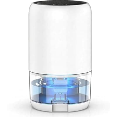 [bicepos] Dehumidifier for Bedroom Closet and RV Camper, Portable Quiet Small Space Dehumidifiers 35oz Water Tank Moisture Absorber for Home Bathroom Up to 250 Sq Ft, 7-Color Night Light & Auto Shut-Off