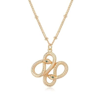 [Valloey Rover] Valloey Rover Dainty Gold necklace for Women，Diamond Gold Snake Necklace for Women Trendy Waterproof Jewelry Gold Pendant Chain Necklace Jewelry Gifts for Her