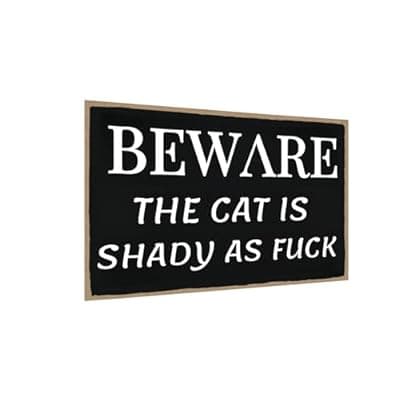 [Carastora] Carastora Vintage Animal Warning Sign – Funny Metal Sign for Pet Owners – Cat Suspicious, Dog Loud Wall Art for Home Fence or Farmhouse, 8x12 Inch