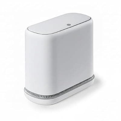 [MUEE] MUEE Dog Proof Trash Can, 3 Gallon Slim Bathroom Trash Can with Locking Lid, Compact Narrow Waste Bin for Bathroom, Kitchen, Office, Bedroom, White