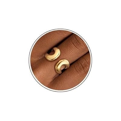 [Sistble] Sistble Chunky Gold Rings Gifts for Women Teen Girls 14K Gold Plated Ring No Tarnish Stackable Statement Thumb Dome Band Pinky Rings Birthday Anniversary Retirement Christmas Gift Jewelry