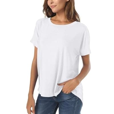 [Herou] Herou Women's Loose Fit T-Shirts Short Sleeve Crew Neck Casual Tee Tops