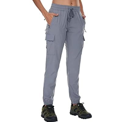 [Arunlluta] Arunlluta Hiking Pants Women Lightweight Cargo Pants Quick Dry Joggers for Women with Pockets Water-Resistant Travel Pants