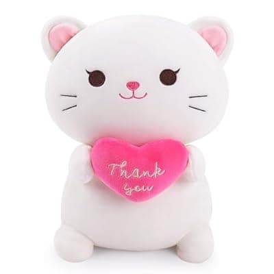 [Achwishap] Achwishap Teacher Appereciation Gifts Cat Stuffed Animal-Thank You Cat Plush,14” Cats Plush Toys Birthday Gifts for Kids,Cute Plushies Kitten Stuffed Huggging Pillow,Gratitude Animal Pillow for Adults