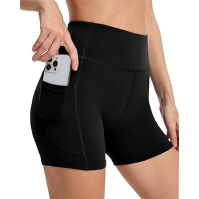 [JCFSYXGS] JCFSYXGS Workout Yoga Biker Shorts for Women with Pockets,Soft High Waisted Tummy Control Running Gym Shorts