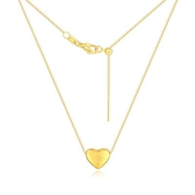 [Veskicy] Veskicy Dainty Initial Necklaces for Women | Heart Pendant Gifts for Women | Adjustable Size