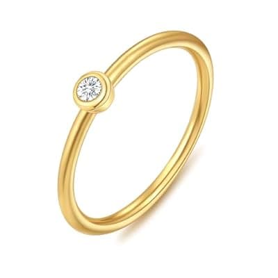 [TOSGMY] TOSGMY Birthstone Rings for Women Non Tarnish 14K Gold Plated Sterling Silver Stackable Birthday Gifts for Mom Dainty Emerald Green Blue CZ Gemstone Ring for Mothers Daughter Bridesmaid Gifts Jewelry