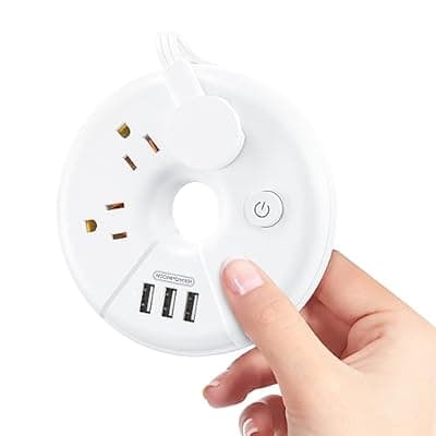 [NTONPOWER] NTONPOWER Travel Power Strip, Cruise Approved Power Strip, Portable Power Strip Flat Plug - 3 Outlets with 3 USB Ports, 4 ft Travel Extension Cord for Cruise Accessories Must Haves, Travel Essentials