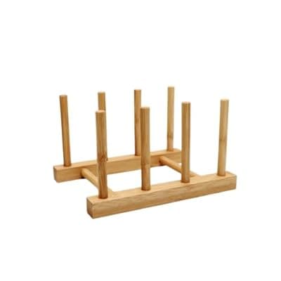 [REVGOZU] Natural Bamboo Ceramic Pot Tray Heat Bowls Insulation pad, Durable Anti-Hot Insulation pad for Hot Dishes, Bowl, Teapot, Hot Pot Holders Tray Soup Bowl Tray Table mat (6.30x5.31x3.15, Rectangular)