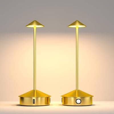 APSPOW Cordless Table Lamps Set of 2, Portable LED Desk Lamp, 6000mAh Battery Operated, 3 Level Brightness Rechargeable Lamp with Modern Design, Table Light for Home Office/Bedroom/Living Room/Outdoo