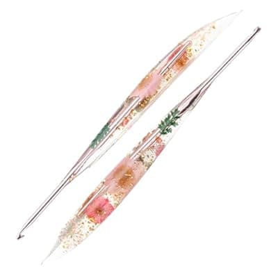 [YOJOB] 3.5mm Crochet Hooks,Ergonomic Crochet Hook with Floral Resin Grips,Stylish and Unique,Crocheting kit for Beginners, Arthritic Hands and Professional