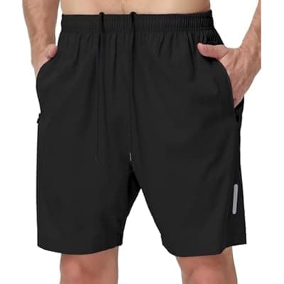 [UUMIAER] UUMIAER Mens Athletic Gym Shorts 7" Utra-Light Quick Dry Running Workout Basketball Shorts with Zipper Pockets Sports Tennis