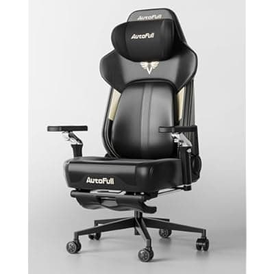 AutoFull M6 Gaming Chair with Climate Control Massage – Ventilated & Heated Seat, 3rd-Gen Active Lumbar Support, 360° Adjustable Armrests, Ergonomic Chair for Gamers & Home Office (Black)