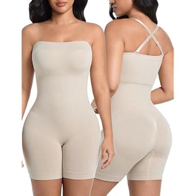 [SIMIYA] SIMIYA Shapewear Bodysuits Built in Bra, Tummy Control Strapless/strap Top for Women, Full Body Shaper Seamless Waist Trainer
