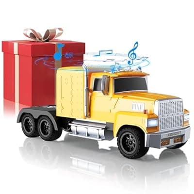 [AONOX] AONOX Easter Truck Bluetooth Speaker Toy for Car Desk Gaming & Outdoor Easter Parties Easter Basket Stuffers Gift for Kids & Car Lovers Pickup Truck Speaker with FM Radio USB/TF TWS Stereo LED Lights