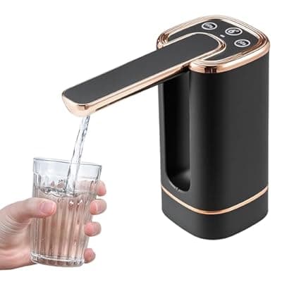 [Mersper] 5 Gallon Water Dispenser for 5 Gallon Bottle, Electric Water Dispenser Pump - USB-C Rechargeable, 1200mAh Battery, Portable for Home, Office, Camping (Rose Gold)