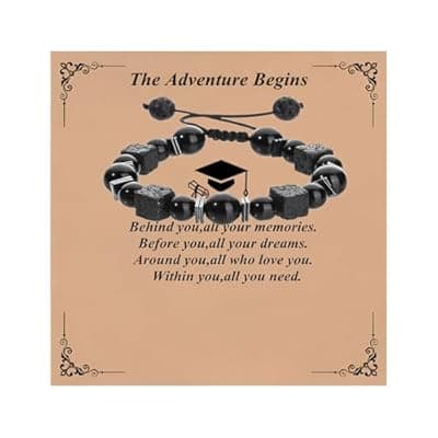 [Ediseng] Ediseng Personalized Graduation Gifts for Him Her,Cool Graduation Bracelets for Him,2025 Graduation Gifts for College/High School/Nurse/8th Grade/Middle School/5th Grade/Masters Degree