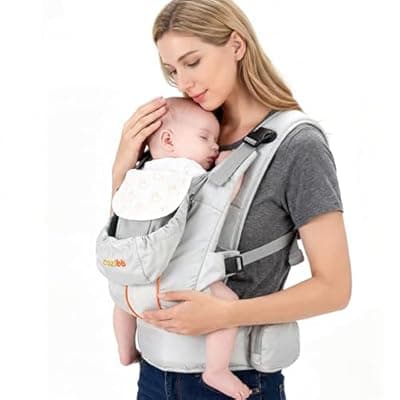 [CoziBB] CoziBB Baby Carrier, 3-in-1 Cozy Baby Wraps Carrier with Air Cushion Waist Belt, Adjustable & Ergonomic Baby Carrier Newborn to Toddler for 7.7-33lbs, Toddler Carrier with Lock Belt, Storage Pocket
