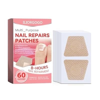 [ILIORGOGO] Nail Patches - Toenail Care for Toenail Fingernails - 8-Hour Nightime Nail Renewal - 60