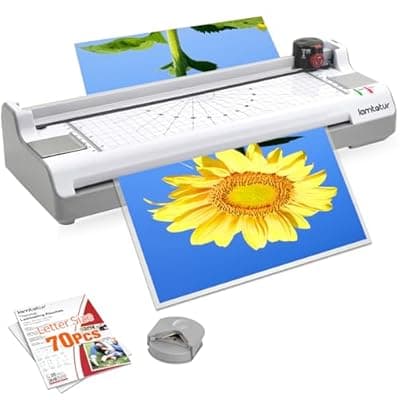 [lamtetur] Laminator Machine 11X17 with 70Letter Size Laminating Sheets for A3/A4,13Inch Wide Thermal Hot&Cold 2Roller Lamination Laminated 3-5mil for Office Home School Teacher,with Paper Cutter,Corner Rounder