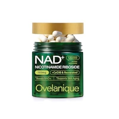 [Ovelanique] Ovelanique NAD Supplement with Nicotinamide Riboside & Resveratrol |NMNH Supplement Alternative| NAD+ Complex with Quercetin Phytosome & CoQ10 | Liposomal Delivery,120 Capsules(Packaging May Vary)