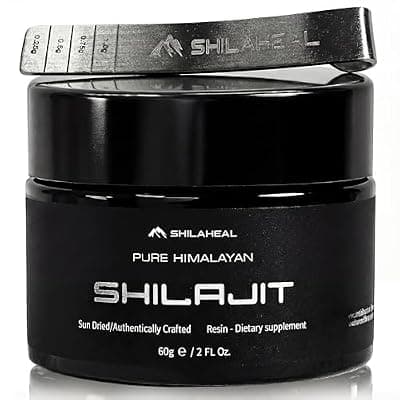 [SHILAHEAL] Shilajit Authentic Himalayan Shilajit Resin for Men & Women, High Fulvic Acid, Energy & Stamina, Immune Support, 85+ Trace Minerals, Lab Tested Organic Shilajit Resin, 100% Natural, 60 Grams