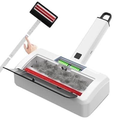 [Quamkar] Quamkar Pet Hair Remover for Carpet, Reusable Pet Hair Remover, 44 Inch Adjustable Handle, Electric Dog Cat Hair Removal Tool for Couch, Carpet