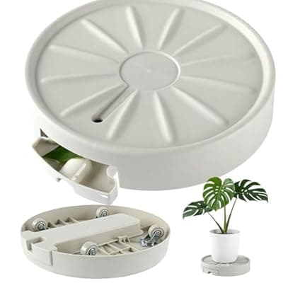 [CITOL] CITOL 2 Pack Plant Caddy with Wheels, 11 Inch Rolling Plant Stand Indoor, Breathable and Drainage Plant Rollers with Wheels for Planters , Heavy Duty Plant Dolly Mover, Beige
