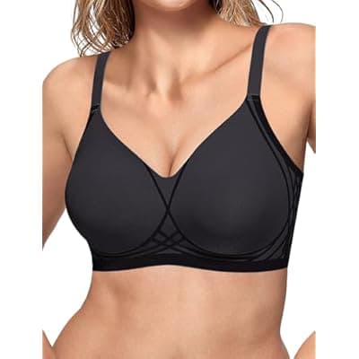 [Vertvie] Vertvie Womens Seamless Bras Wireless No Underwire Push Up Bra Full Coverage Racerback Supportive Everyday Bralettes