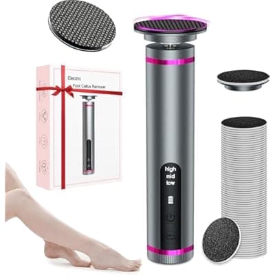 [TOQUVORXII] Electric Foot Callus Remover with Nano-Glass Head, Cordless Electric Foot File with 2600mAh Battery, Electric Callus Remover for Feet with 3 Adjustable Speeds, Pedicure Tools for Feet