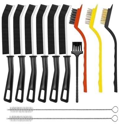 [LCWYORH] Crevice Cleaning Brush,Hard Bristle Grout Scrub Brushes Tool,Straw Cleaner Brush,Multifunctional Gap Cleaning Supplies Home Essentials for Household Use,Kitchen,Window,Bathroom,Corners(12PCS)