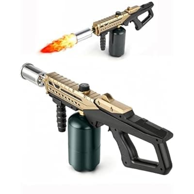[GESPERT] Powerful Propane Torch Gun,Flamethrower Blow Torch Gun with 3275°F Adjustable Charcoal Lighter, Efficient Ignition Torch Gun for BBQ, Searing Steaks, Campfire, Welding(Tank Not Included)